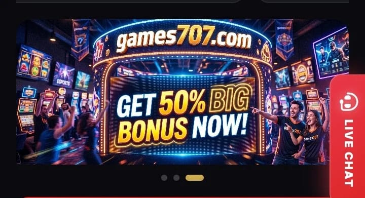 Android 707 Game APK app displaying mini games, lucky spin, and real money earning features