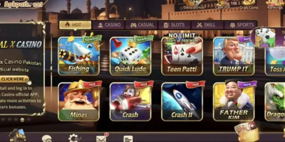 QK777 Game logo with vibrant casino graphics, including poker chips and dice, for Android APK.