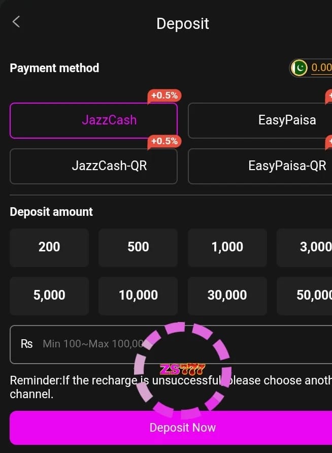 ZS777 Game APK mobile gaming interfacePlay