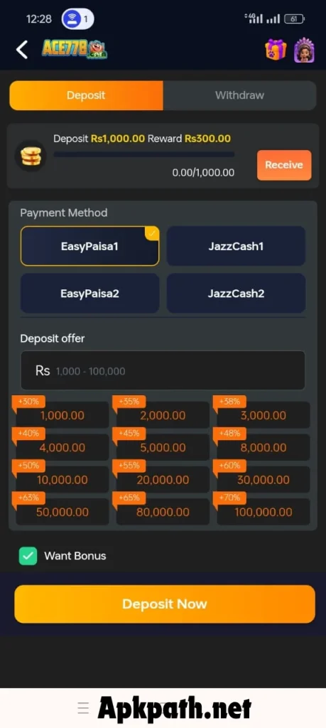 ACE778 Games real money earning platform designed for Pakistani users