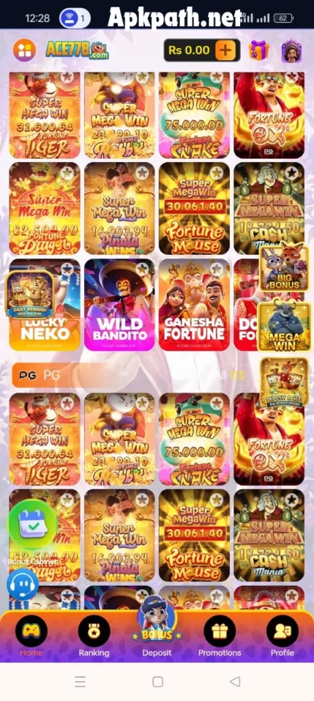 ACE778 Games mobile app for online income, bonuses, and daily rewards