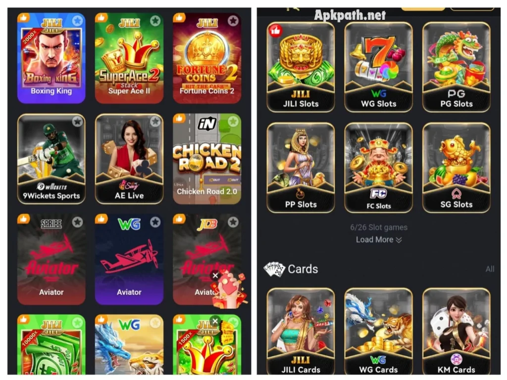 Goldsbet Game APK 2026 interface showing card games and Teen Patti options on Android
