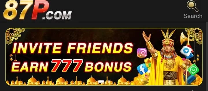 87P Game mobile app showing betting dashboard and rewards system