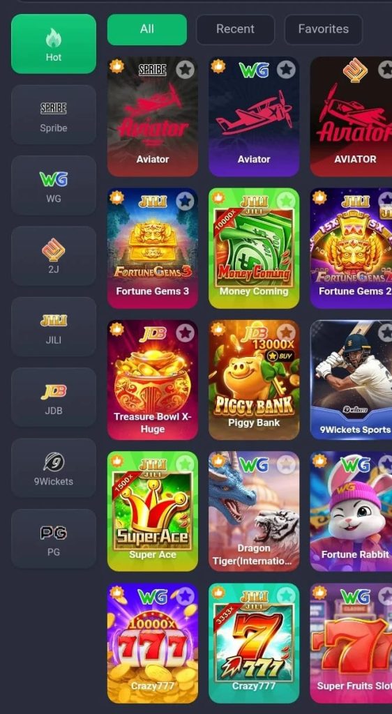 betAA Game APK list of games 2026