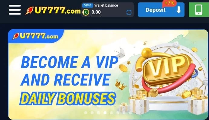 U777 Games mobile interface with real money earning games 2026