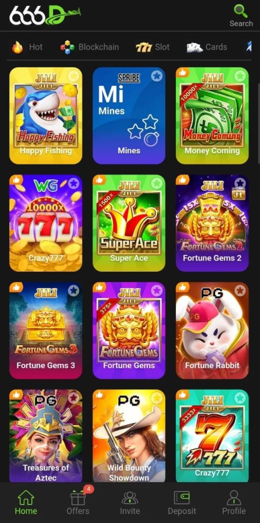 Play and earn app 666D Game APK 2026 interface with daily bonuses and game modes