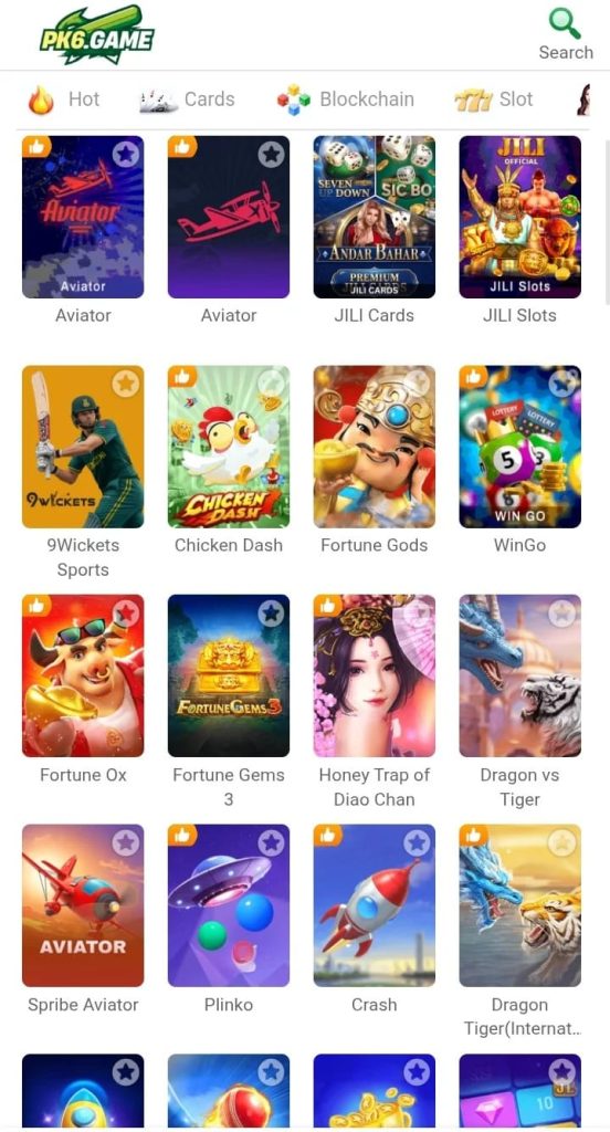 Real cash earning game 2026 showing Pk6 Game APK mobile UI with spin wheel and prediction games