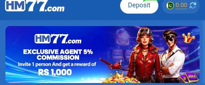 HM77 GAME real money earning app Pakistan play and earn mobile game screen